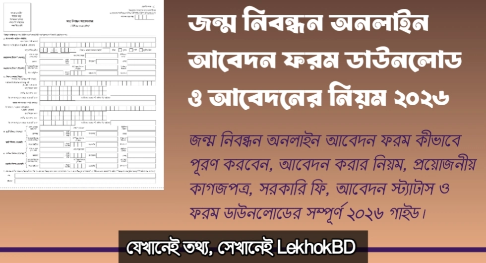 জন্ম নিবন্ধন ফরম ডাউনলোড করুন