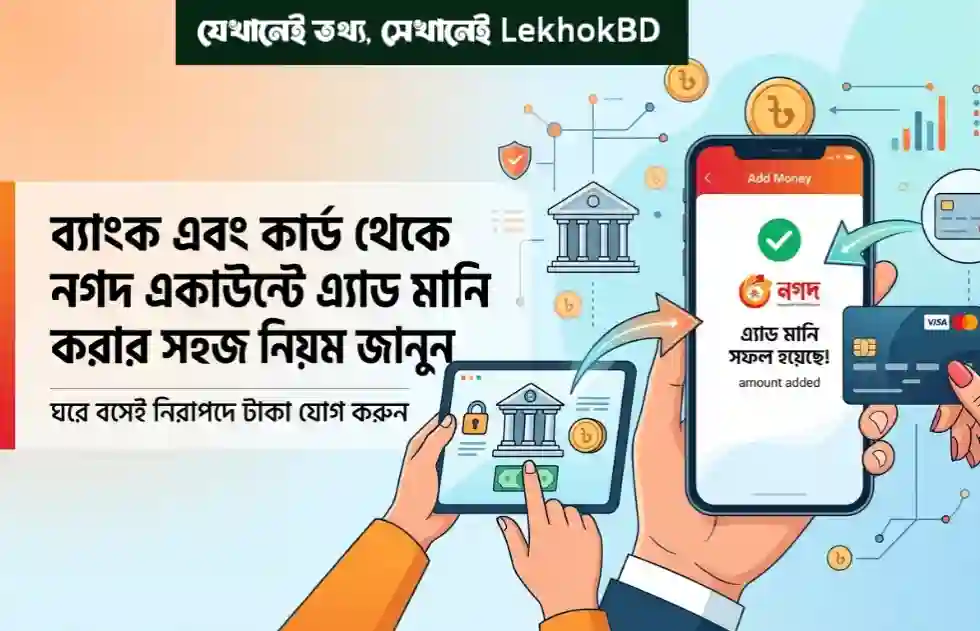 ব্যাংক এবং কার্ড থেকে নগদ একাউন্টে এ্যাড মানি করার সহজ নিয়ম জানুন