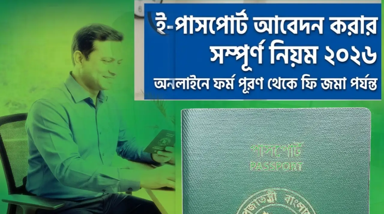 ই-পাসপোর্ট আবেদন করার সম্পূর্ণ নিয়ম ২০২৬: অনলাইনে ফর্ম পূরণ থেকে ফি জমা পর্যন্ত