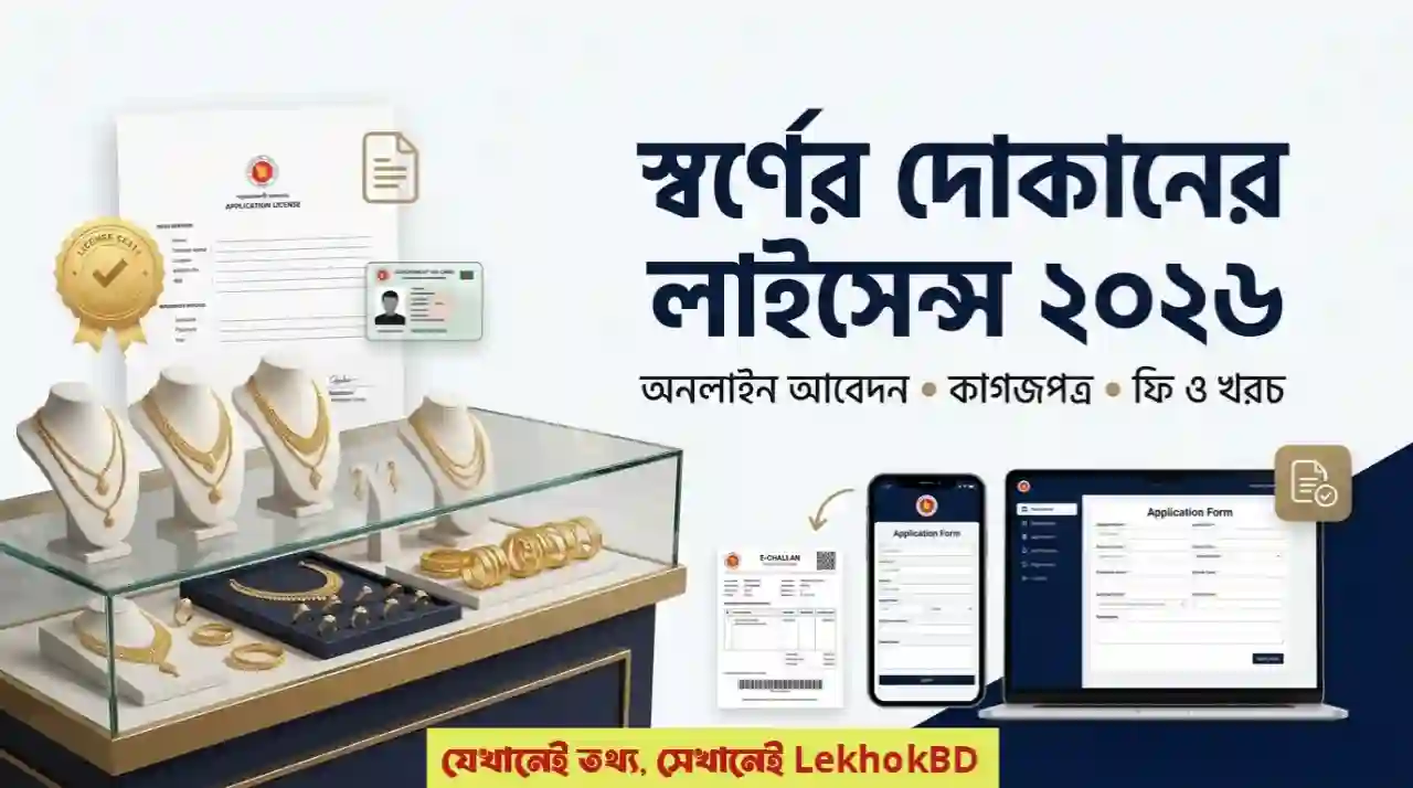 স্বর্ণের দোকানের লাইসেন্স ২০২৬