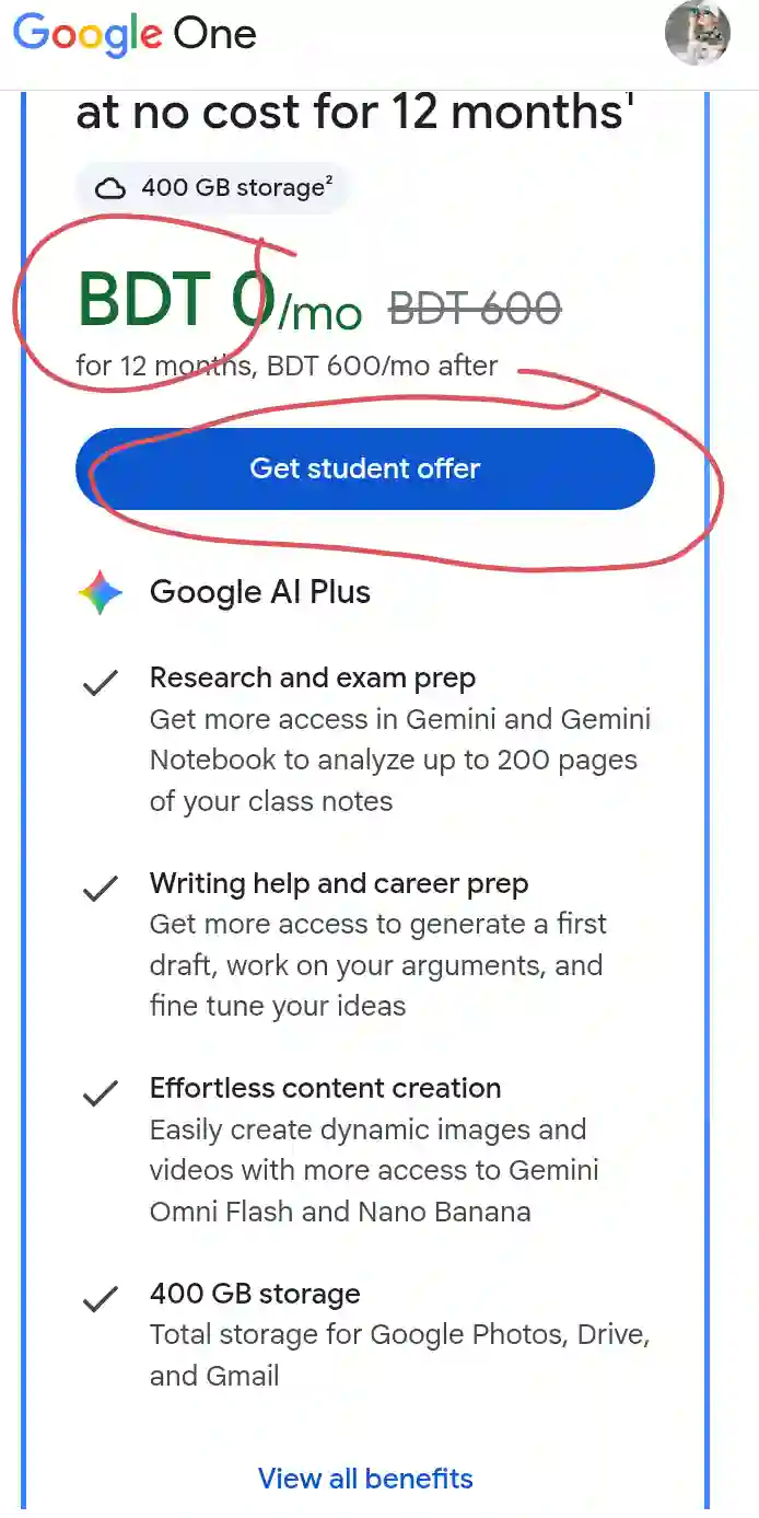 Google ai 12 months free