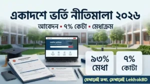 একাদশে ভর্তি নীতিমালা ২০২৬ দেখুন