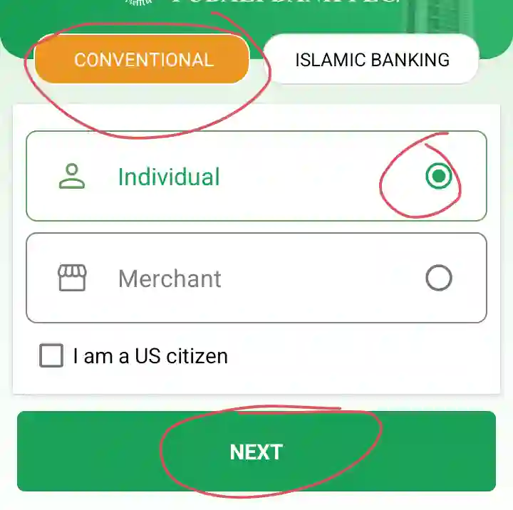Pi banking account open 