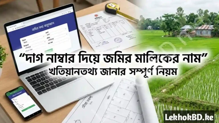 দাগ নাম্বার দিয়ে জমির মালিকের নাম